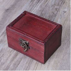 Small Jewelry Storage Treasure Chest Handmade Wood Box Case lock Vintage   292670927643